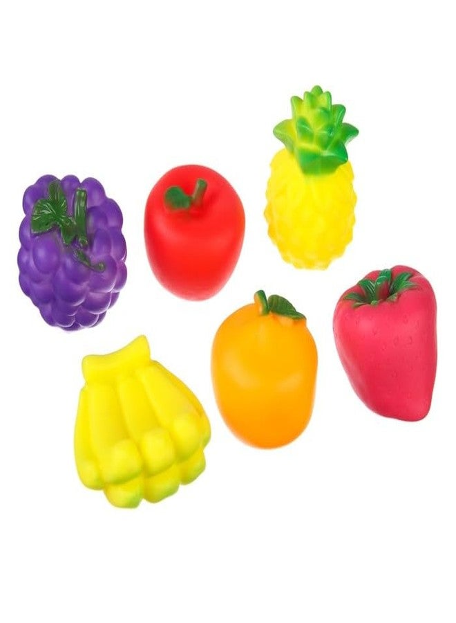 Globular Colorful Floating Animal with Fruit Baby Chu Chu Toys Creative Bath Toys for Kids Swimming Water Toys Best Gift for Infant Little Born Baby Toy Kids Squeeze Babies Toddlers Pack of 18 - Image 3